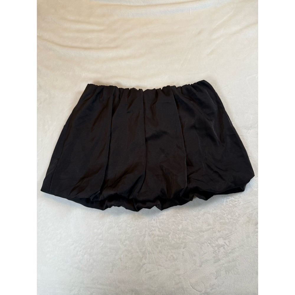 Women's Black Bubble Skort L Mini Skirt Built In Shorts Balloon Y2K Balletcore